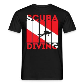 Diving Scuba Diving Equipment Scuba Diving - Men's T-Shirt - black - Front - AI Model Male 178 light (178cm)