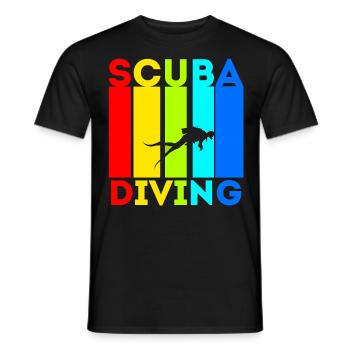 Diving Scuba Diving Equipment Scuba Diving - Men's T-Shirt - black - Front - AI Model Male 178 light (178cm)
