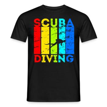 Diving Scuba Diving Equipment Scuba Diving - Men's T-Shirt - black - Front - AI Model Male 178 light (178cm)