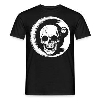 Horror Skull Skull Art Skull Gothic Heavy Metal - Men's T-Shirt - black - Front - AI Model Male 178 light (178cm)