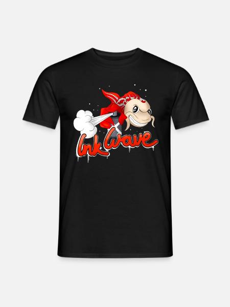Graffiti Sprayer Koi Fish Street Style Cartoon - Men's T-Shirt - black