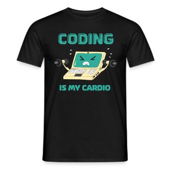 Programmierer Coding Fitness Lustiges Informatiker - Männer T-Shirt - Schwarz - Vorne - AI Model Male 178 light (178cm)