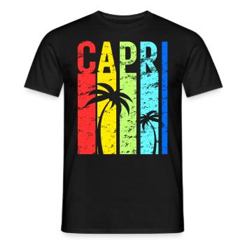 Capri Italien Mittelmeer Insel Urlaub Idee - Männer T-Shirt - Schwarz - Vorne - AI Model Male 178 light (178cm)