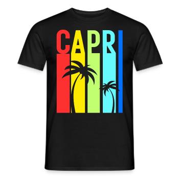 Capri Italy Mediterranean Island Holiday Idea - Men's T-Shirt - black - Front - AI Model Male 178 light (178cm)