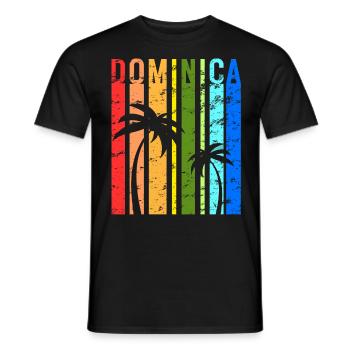 Dominica Caribbean Island Holiday Idea - Men's T-Shirt - black - Front - AI Model Male 178 light (178cm)