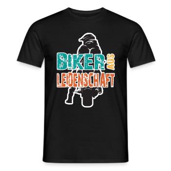 Motorrad Motorradfahrer Biker aus Leidenschaft - Männer T-Shirt - Schwarz - Vorne - AI Model Male 178 light (178cm)