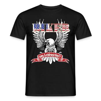 Motorcycle Motorcyclist Biker with passion - Men's T-Shirt - black - Front - AI Model Male 178 light (178cm)