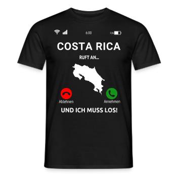 Costa Rica Mittelamerika Urlaub - Männer T-Shirt - Schwarz - Vorne - AI Model Male 178 light (178cm)