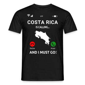 Costa Rica Central America Holidays - Men's T-Shirt - black - Front - AI Model Male 178 light (178cm)