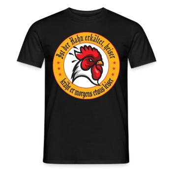 lustiger Spruch Hahn Gockel Hühner Züchter - Männer T-Shirt - Schwarz - Vorne - AI Model Male 178 light (178cm)