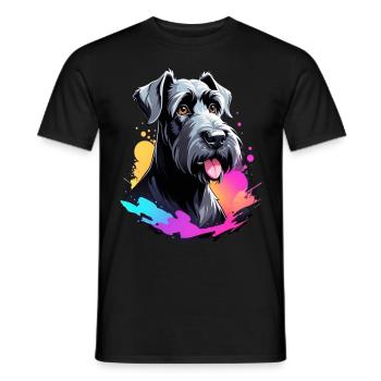 Giant Schnauzer can be personalized - Men's T-Shirt - black - Front - AI Model Male 178 light (178cm)