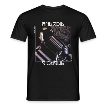 « Android » : design graphique de science-fiction cyberpunk - T-shirt homme - noir - Devant - AI Model Male 178 light (178cm)