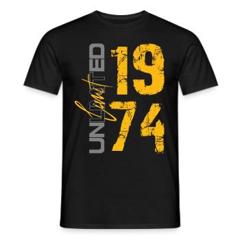 1974 50e anniversaire 74 - T-shirt homme - noir - Devant - AI Model Male 178 light (178cm)
