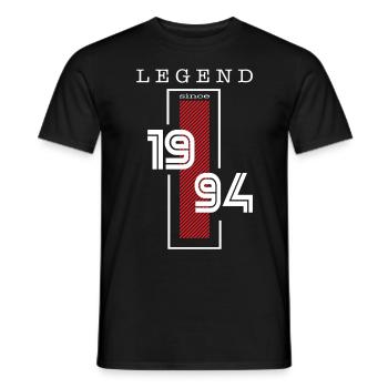 30th Birthday Legend since 1994 - Men's T-Shirt - black - Front - AI Model Male 178 light (178cm)