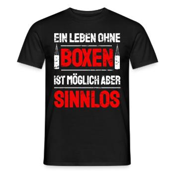 Boxen Boxsport Kampfsport Motto - Männer T-Shirt - Schwarz - Vorne - AI Model Male 178 light (178cm)