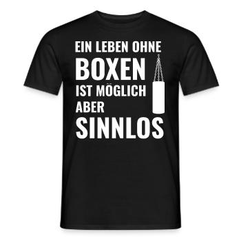 Boxen Boxsport Kampfsport Motto - Männer T-Shirt - Schwarz - Vorne - AI Model Male 178 light (178cm)
