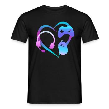 Gaming Liebhaber Controller PC RGB Gamer - Männer T-Shirt - Schwarz - Vorne - AI Model Male 178 light (178cm)