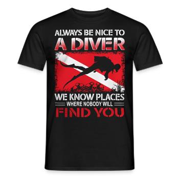 23F 0296bk - T-shirt homme - noir - Devant - AI Model Male 178 light (178cm)