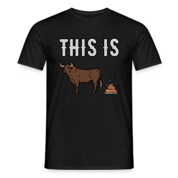 C’est des conneries, drôle, dire, humour, sarcasme - T-shirt homme - noir - Devant - AI Model Male 178 light (178cm)