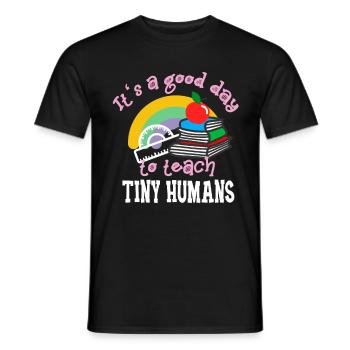 Funny Teacher Elementary School Teacher Lessons - Men's T-Shirt - black - Front - AI Model Male 178 light (178cm)