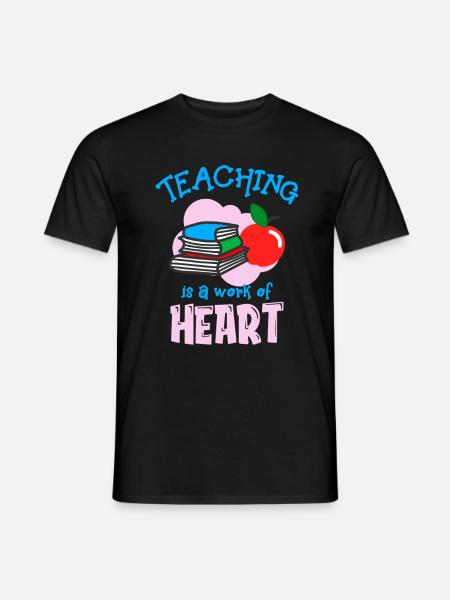 Lehren Ist Eine Herzensangelegenheit Lehrer Schule - Männer T-Shirt - Schwarz