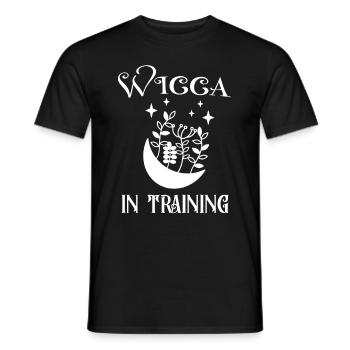 Wiccan In Education Witchcraft Magic Moon Spiritual - Men's T-Shirt - black - Front - AI Model Male 178 light (178cm)