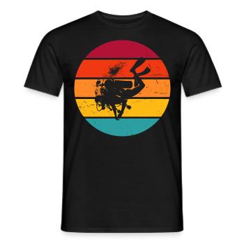 Plongeuse Femmes Plongeur Plongeur Plongeur Plongeur - T-shirt homme - noir - Devant - AI Model Male 178 light (178cm)