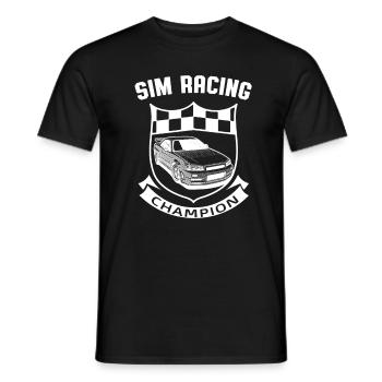 Sim Racing Champion Sim Racer Motorsport Gamer - Men's T-Shirt - black - Front - AI Model Male 178 light (178cm)