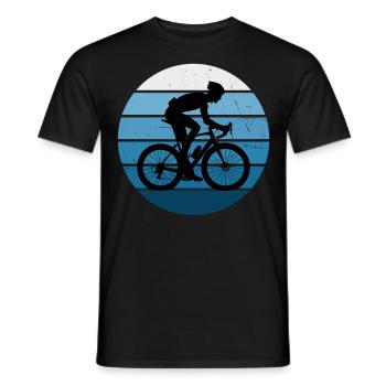 Road Bike Men Road Bike Road Bike Road Cyclists - Men's T-Shirt - black - Front - AI Model Male 178 light (178cm)