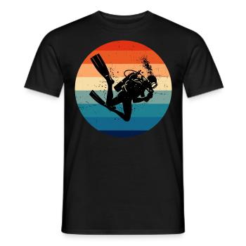 Tauchen Scuba Diver Scuba Taucher Diving - Men's T-Shirt - black - Front - AI Model Male 178 light (178cm)
