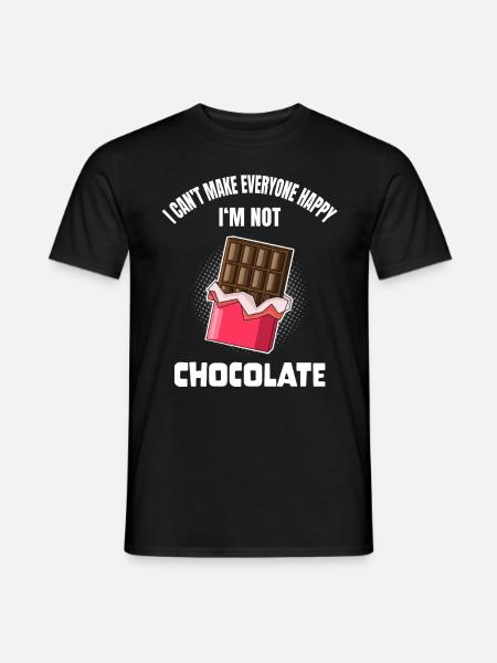 Lustiger Schokoladenliebhaber Spruch Schoki - Männer T-Shirt - Schwarz