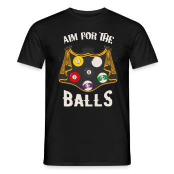 Lustiger Billard Poolspieler Snooker Spruch - Männer T-Shirt - Schwarz - Vorne - AI Model Male 178 light (178cm)