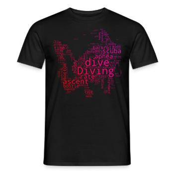 Scuba Diving Diving Diver Free Dive - Men's T-Shirt - black - Front - AI Model Male 178 light (178cm)