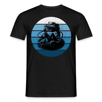 Diving Men's Scuba Diving Diver Diving - Men's T-Shirt - black - Front - AI Model Male 178 light (178cm)