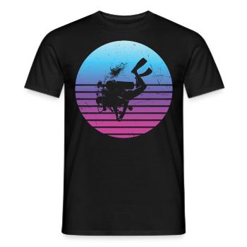 Plongée sous-marine Plongée libre Plongée sous-marine Hommes - T-shirt homme - noir - Devant - AI Model Male 178 light (178cm)