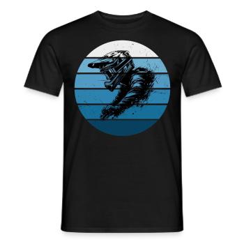 Damen Radfahren Mountainbike Radfahrer Mountainbik - Männer T-Shirt - Schwarz - Vorne - AI Model Male 178 light (178cm)