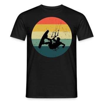 Kiting Hommes Femmes Kitesurf Kitesurfeurs - T-shirt homme - noir - Devant - AI Model Male 178 light (178cm)
