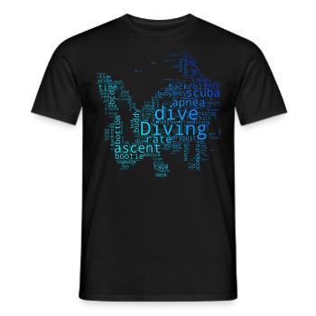 Damen Free Dive Diver Taucher Scuba Diver - Männer T-Shirt - Schwarz - Vorne - AI Model Male 178 light (178cm)