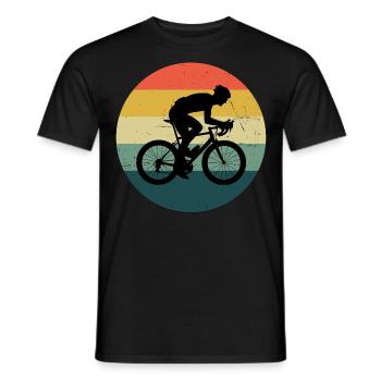 Road Cyclist Road Bike Road Cycling Road Bike - Men's T-Shirt - black - Front - AI Model Male 178 light (178cm)