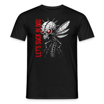 Crâne de moustique // Crâne de moustique // Sang FS0203 - T-shirt homme - noir - Devant - AI Model Male 178 light (178cm)