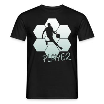 Basketball - Männer T-Shirt - Schwarz - Vorne - AI Model Male 178 light (178cm)