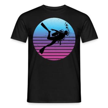 Diver Diver Hommes Scuba Diver Plongée sous-marine - T-shirt homme - noir - Devant - AI Model Male 178 light (178cm)