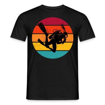 Plongée Libre Scuba Diver Homme - T-shirt homme - noir - Devant - AI Model Male 178 light (178cm)