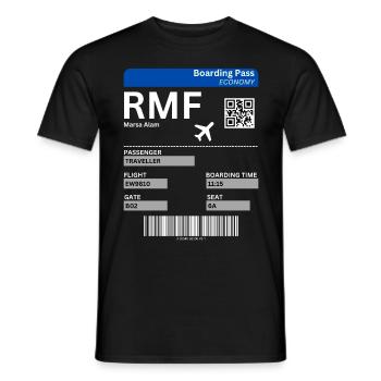 Marsa Alam Égypte Billet d’avion Idée de vacances - T-shirt homme - noir - Devant - AI Model Male 178 light (178cm)