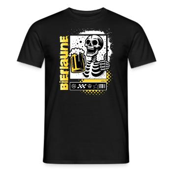 Bierlaune Skull / Totenkopf Biergarten Bier FS0225 - Männer T-Shirt - Schwarz - Vorne - AI Model Male 178 light (178cm)