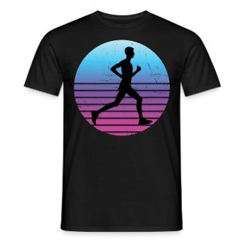 Rennen Laufen Cross Country Running Fitness - Männer T-Shirt - Schwarz - Vorne - AI Model Male 178 light (178cm)