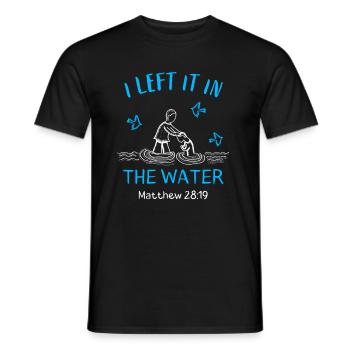 Christiche Baptism Bible Verse Baptism Gift - Men's T-Shirt - black - Front - AI Model Male 178 light (178cm)