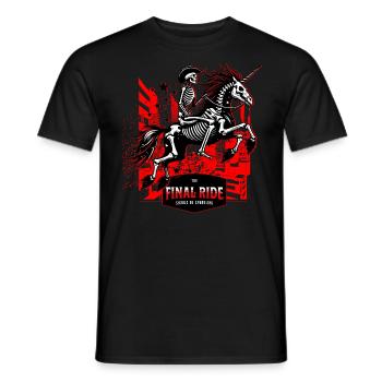 Final ride Skull / Skeleton Rider / Unicorn FS0230 - Men's T-Shirt - black - Front - AI Model Male 178 light (178cm)