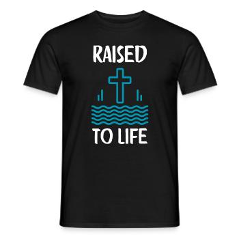 Le baptême chrétien vivifie les croyants - T-shirt homme - noir - Devant - AI Model Male 178 light (178cm)