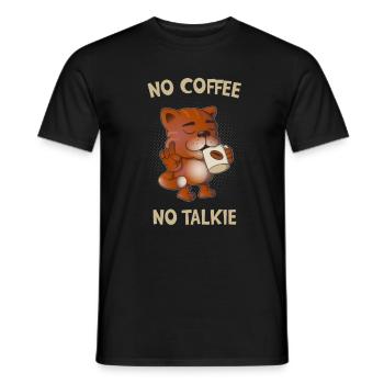Pas de café Pas de Smaltalk Drôle de chat - T-shirt homme - noir - Devant - AI Model Male 178 light (178cm)
